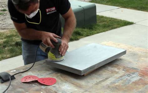 Can you sand concrete countertops with regular sandpaper?